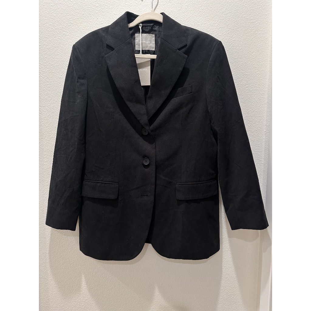 Everlane Black Blazer Tailored Suit Jacket The 80s Blazer Size 2 Nwt